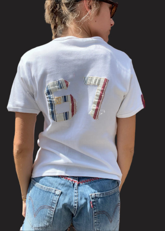 Appliqued 'Useless' V Neck