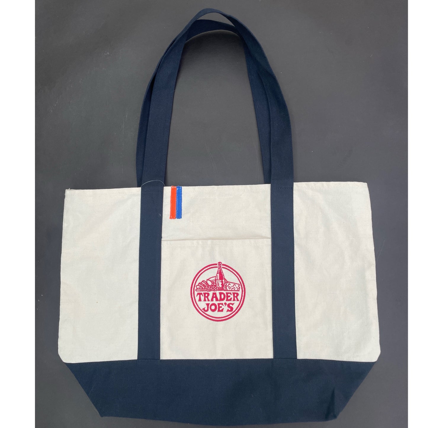 Vintage-Patched Trader Joes Tote L