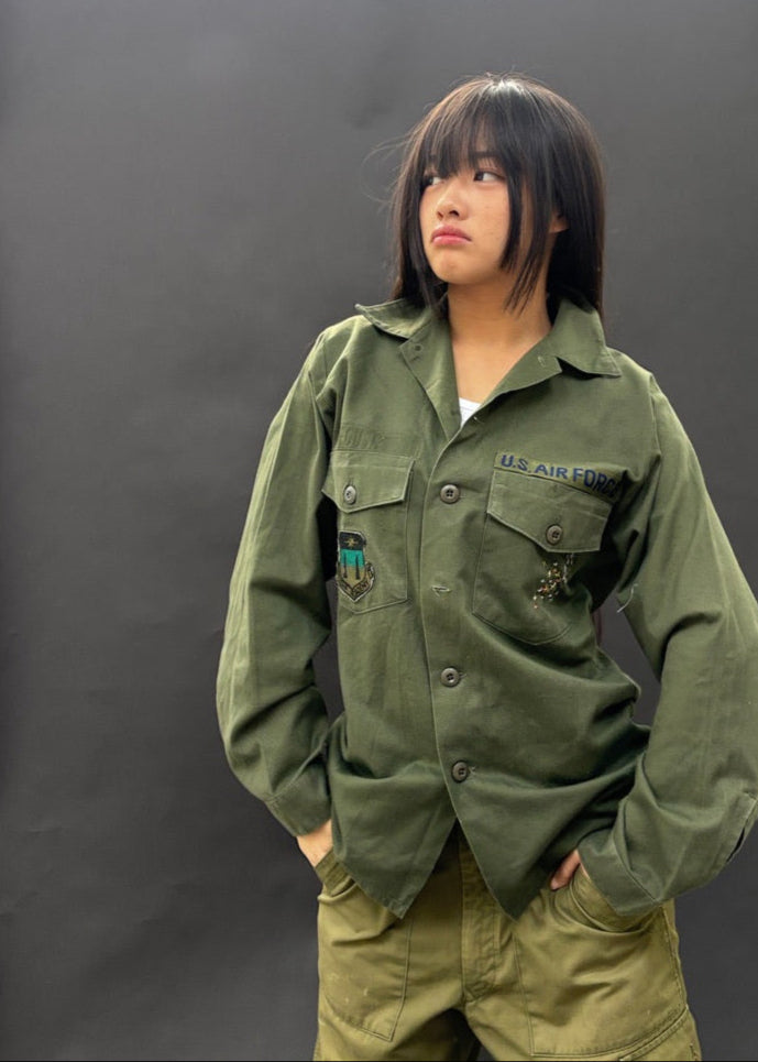 Army Shirt with Embroidery