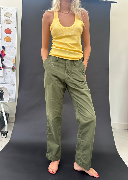 Butter Yellow Stamp Racer Back