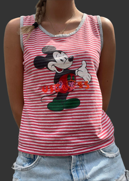Hand embroidered Patched Mickey Vest