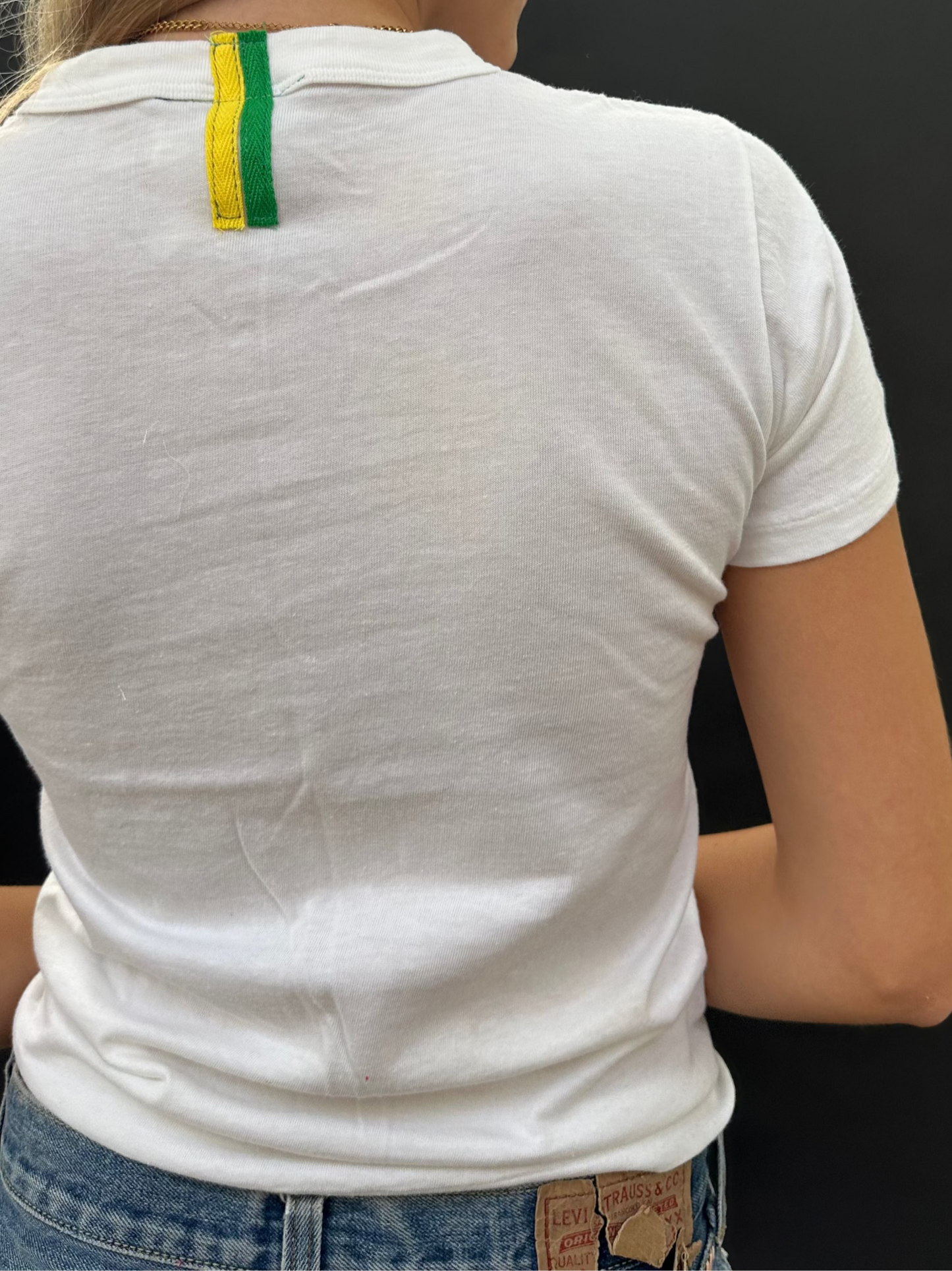 White Star Embroidery T Shirt