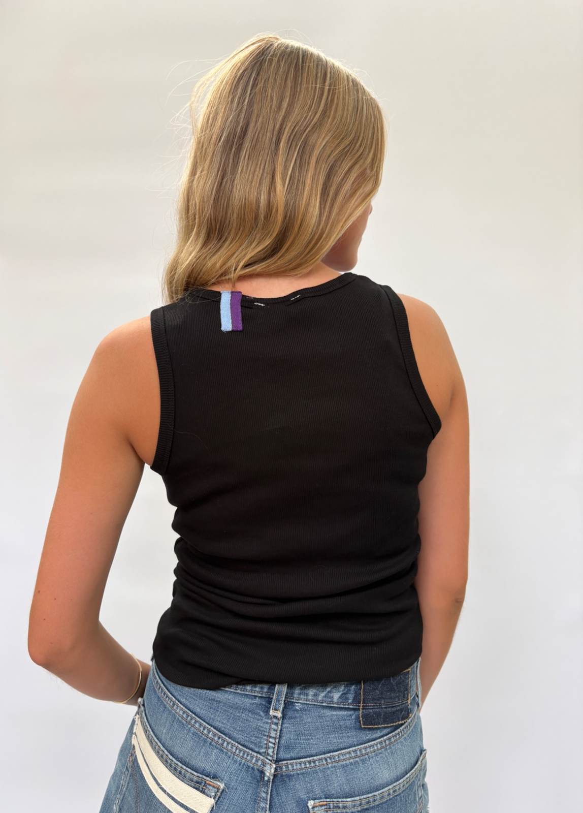 Bandana Appliqué Tank Purple