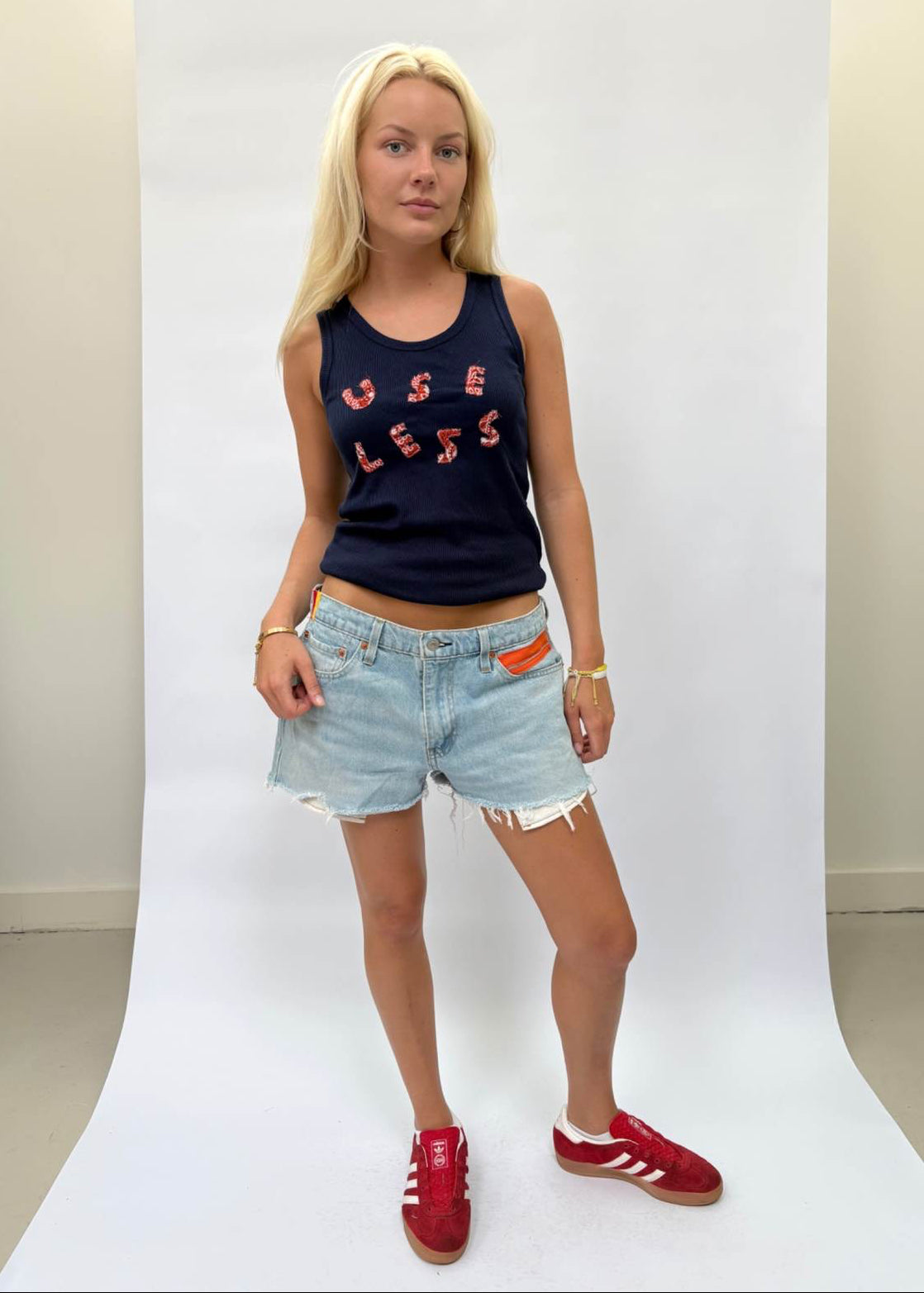 Bandana Appliqué Tank Red