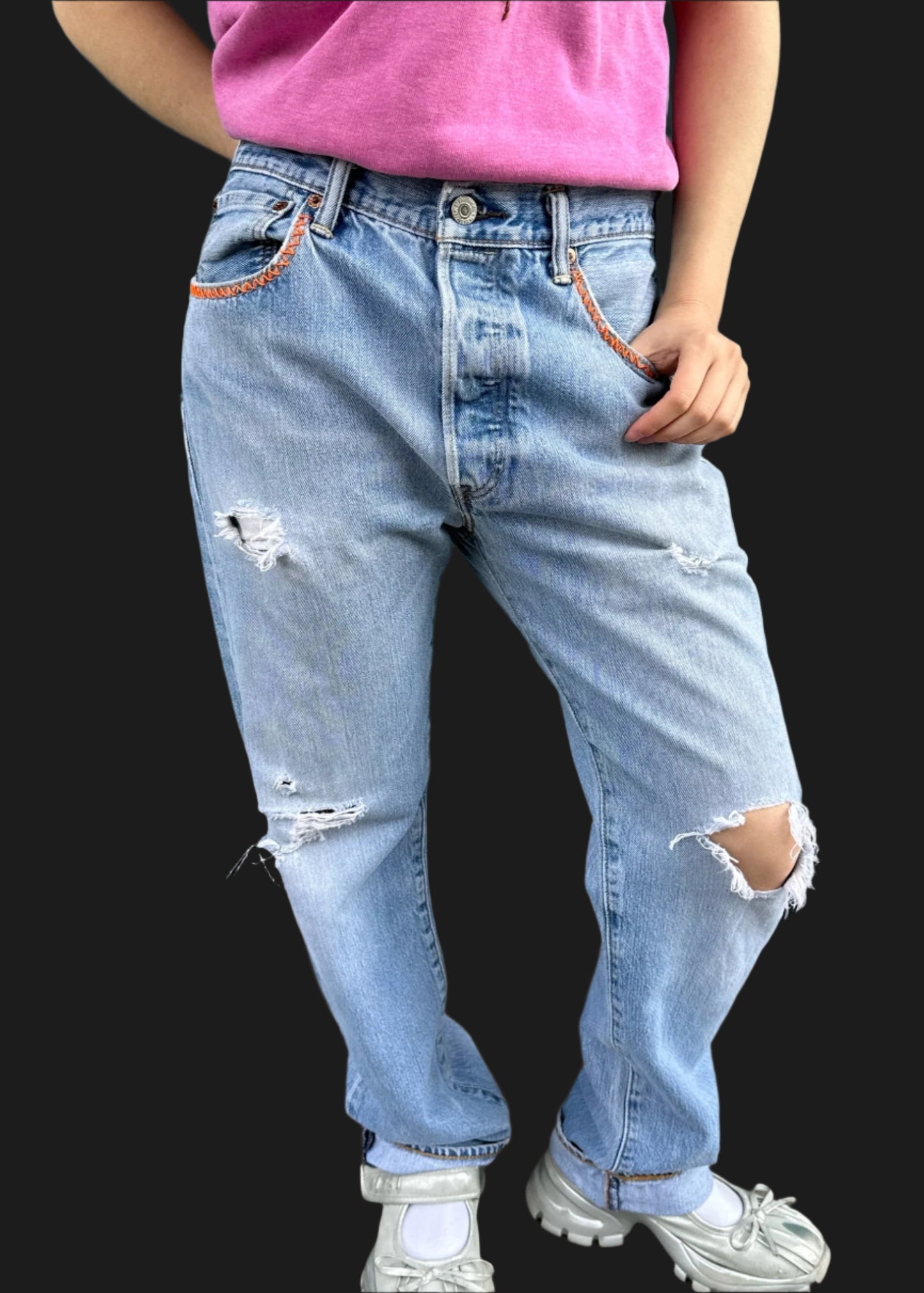 Embroidered Levi's