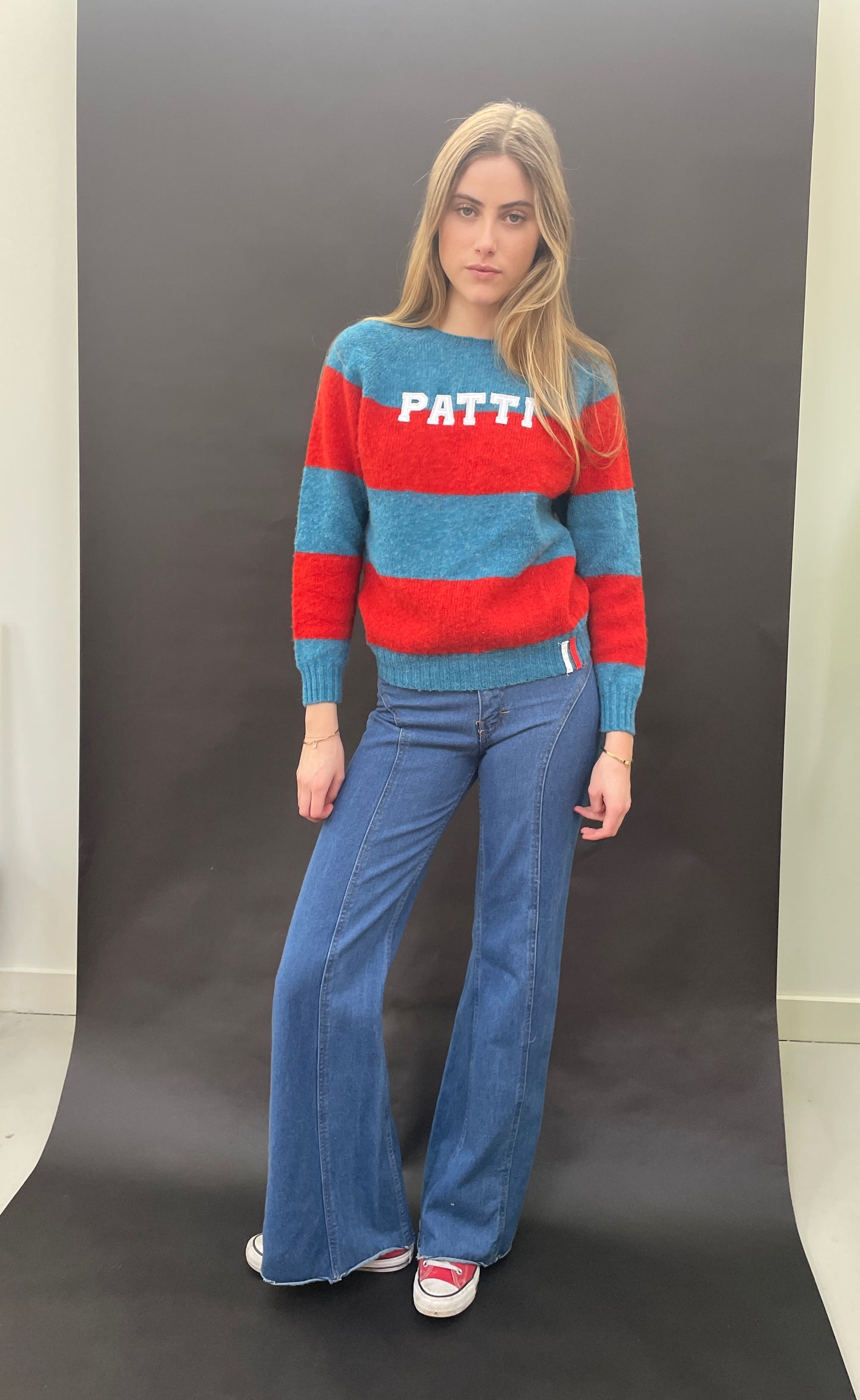 Patti Blue & Red Stripe Jumper