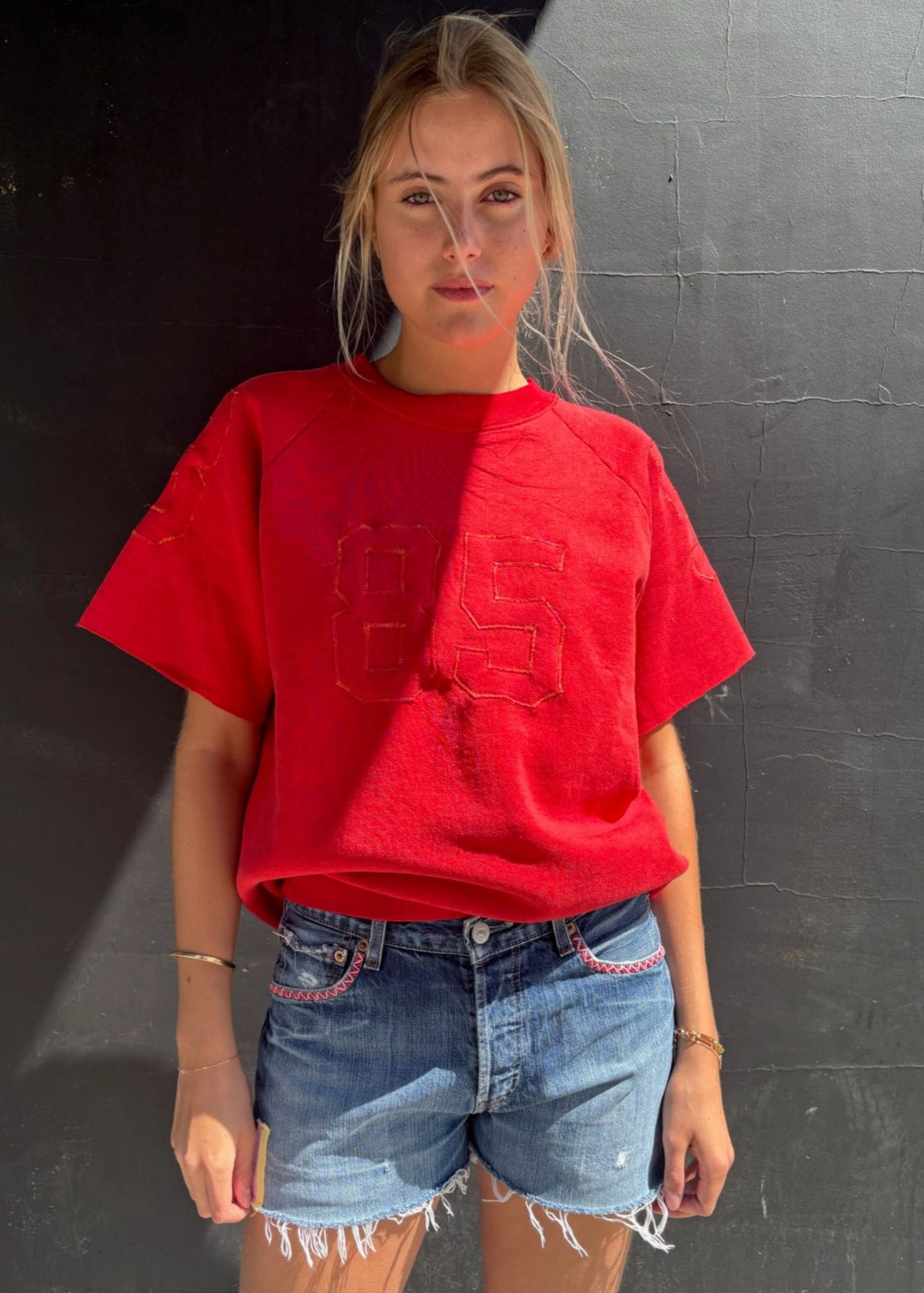 Red Sportif-Style Sweat