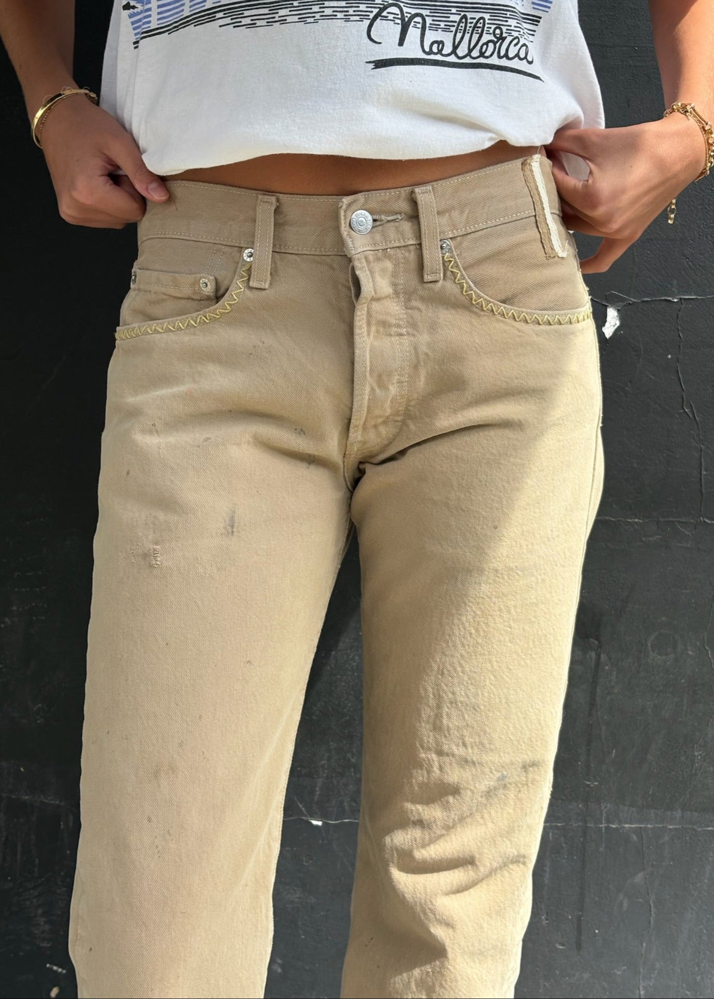 Biscuit Coloured Levi's