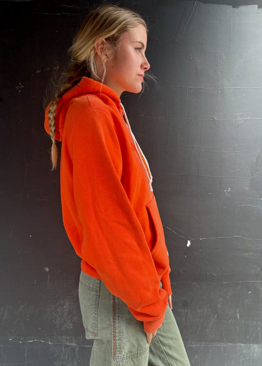 Patched Orange Hoodie