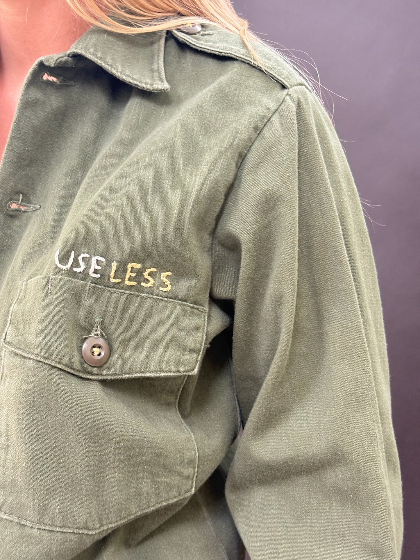 Army Shirt with Embroidery