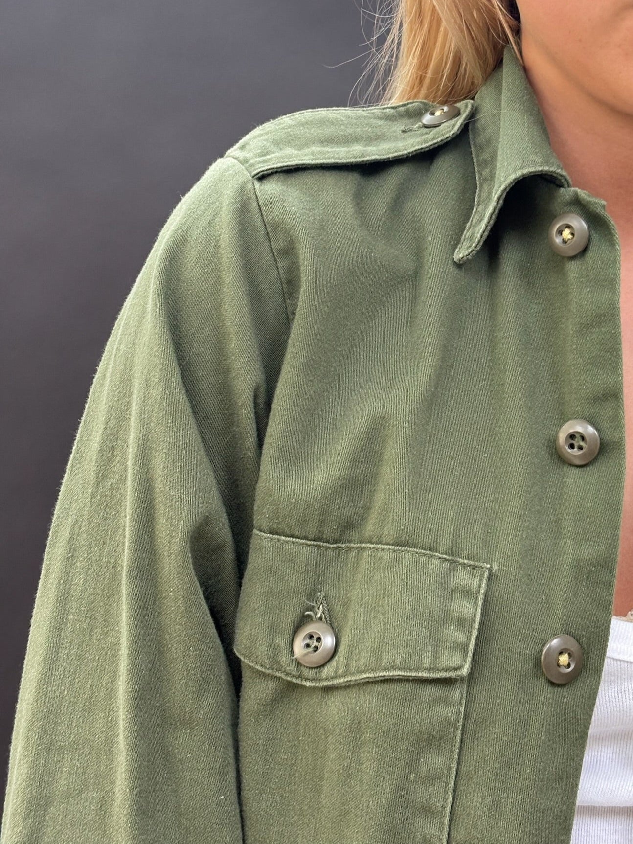 Army Shirt with Embroidery