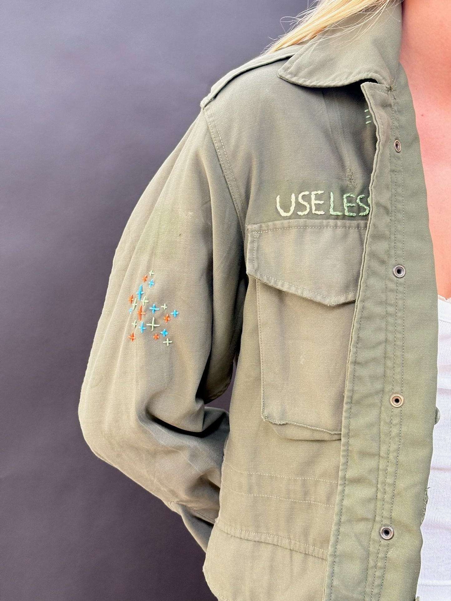 Army Jacket with Embroidery