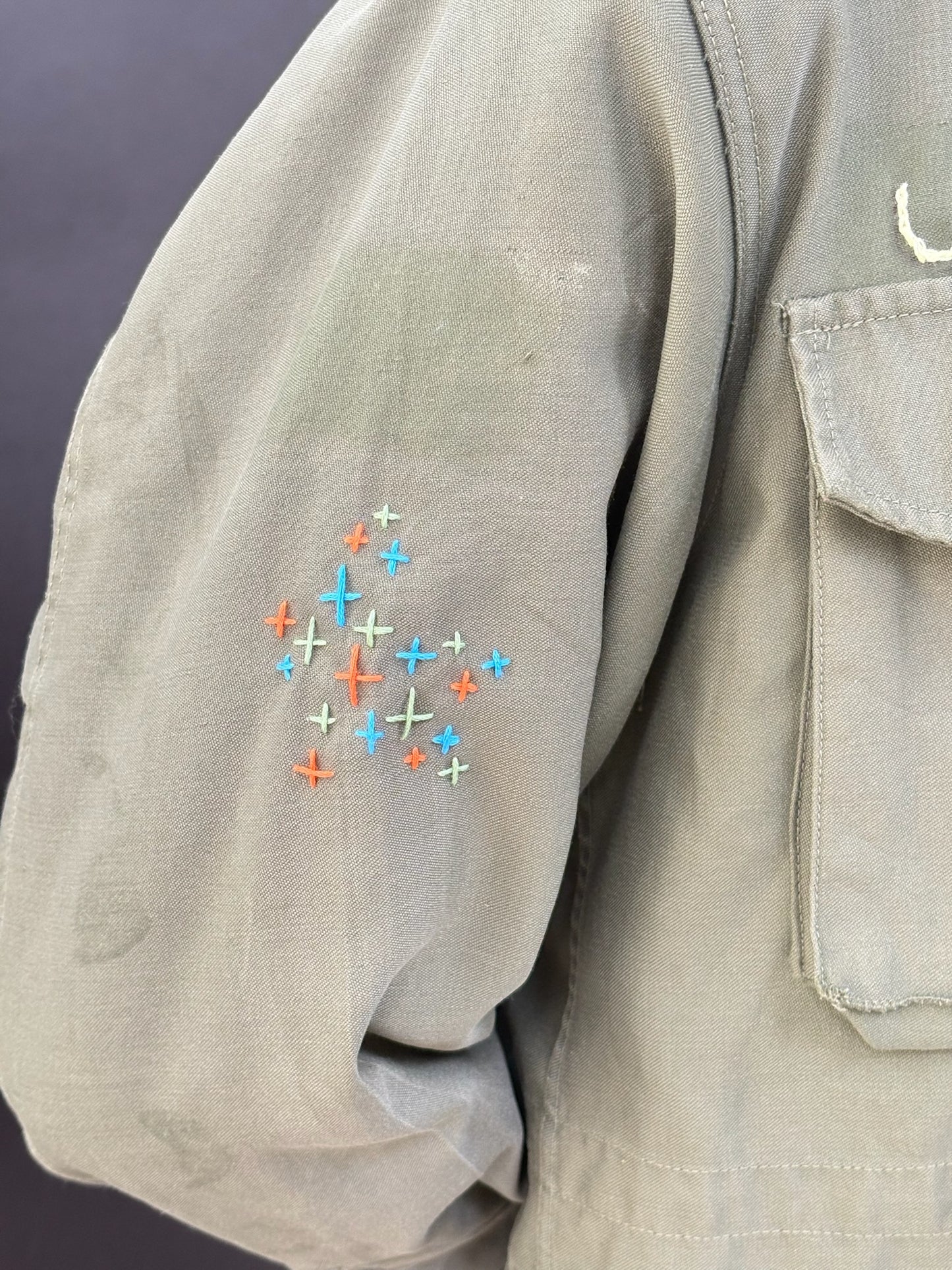Army Jacket with Embroidery
