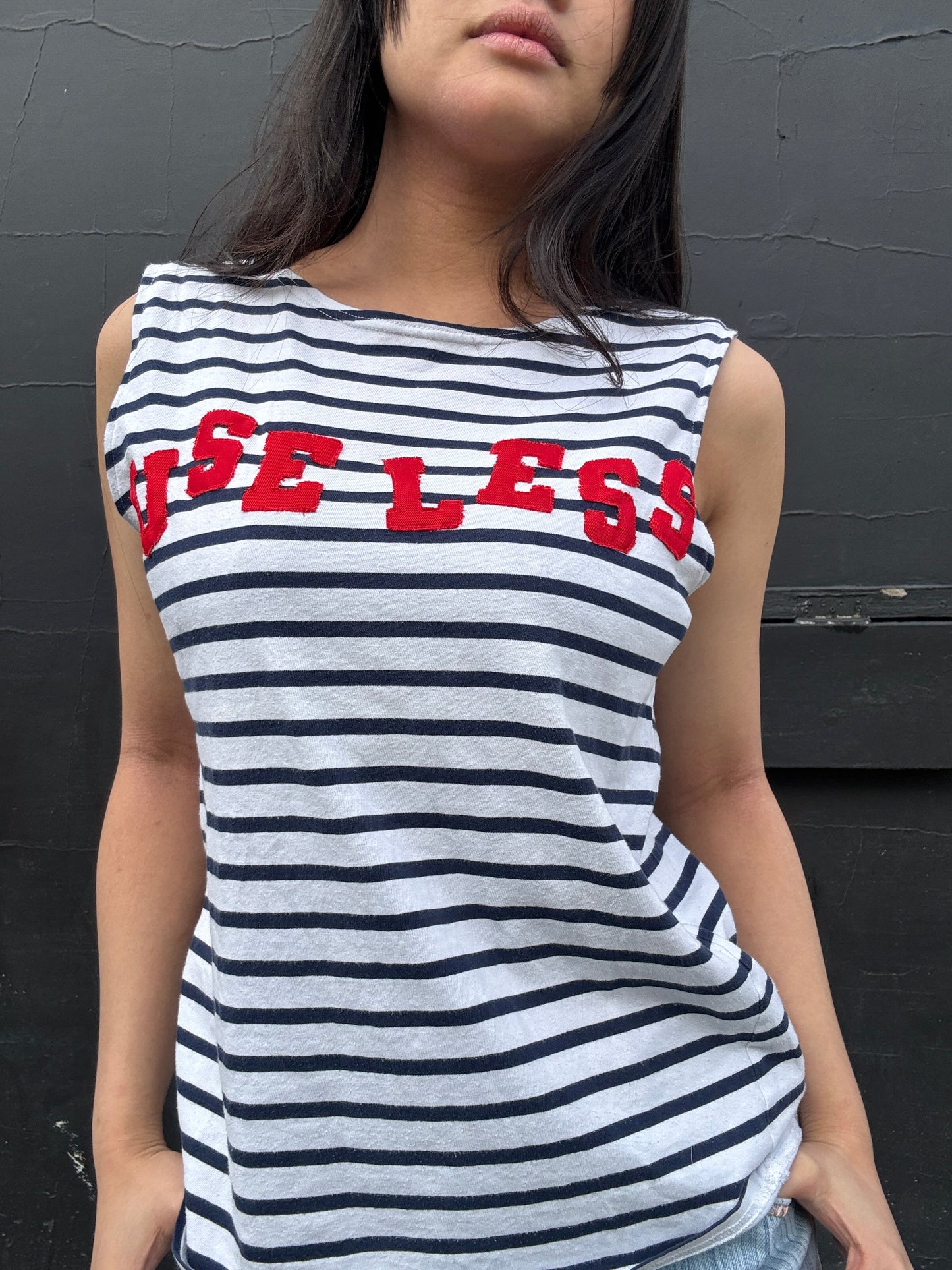 Stripe Appliquéd Tank