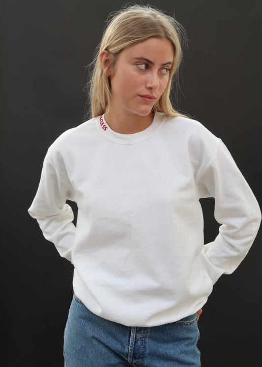 Vintage Long Sleeve White Sweatshirt
