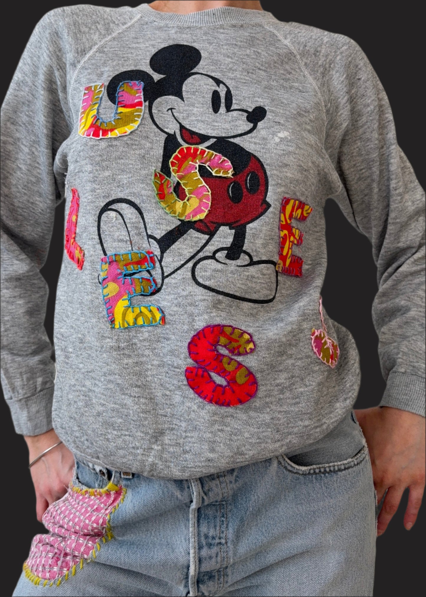 Mickey Mouse Appliqué Sweatshirt