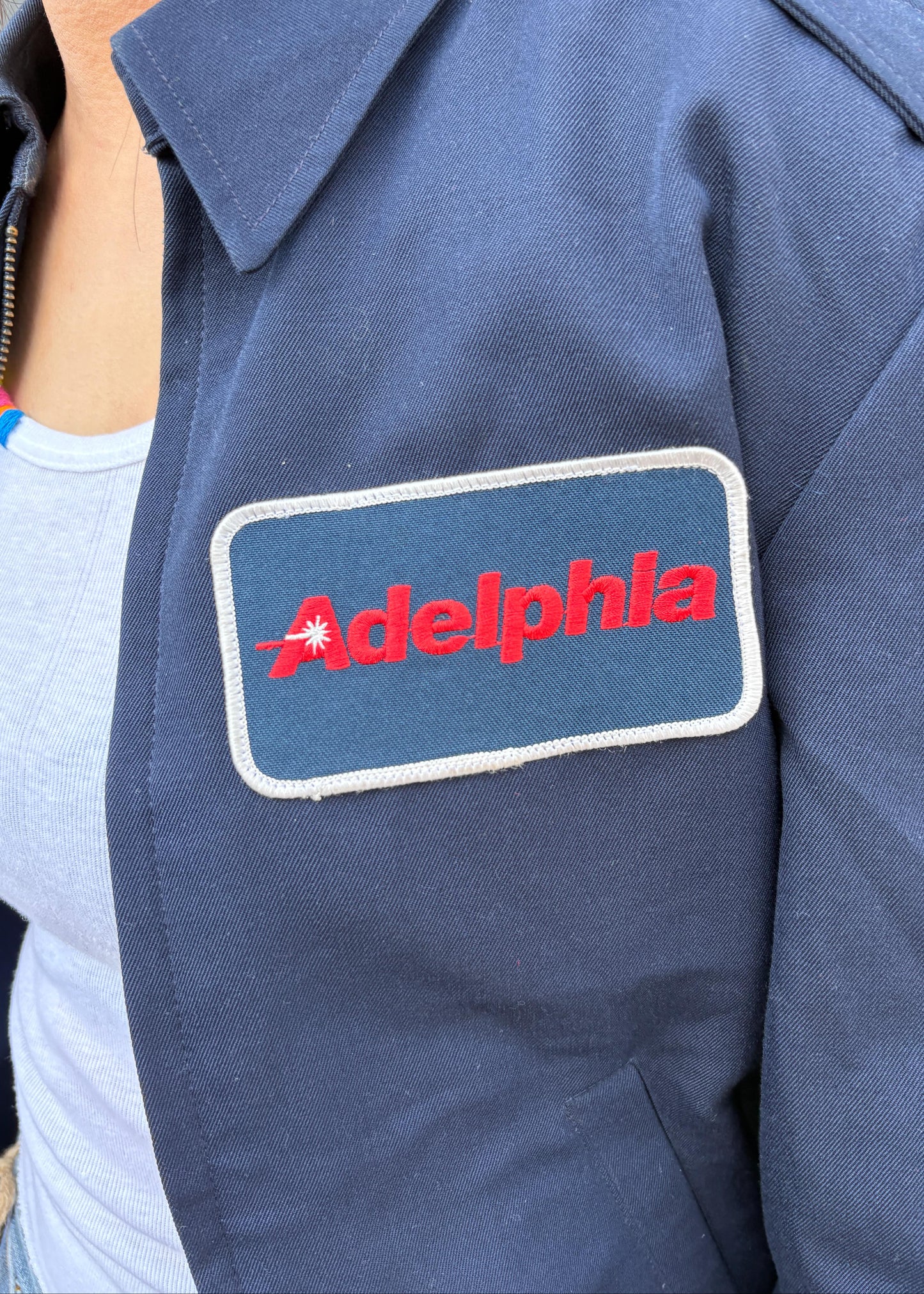 Zip Up Vintage Jacket With Patches