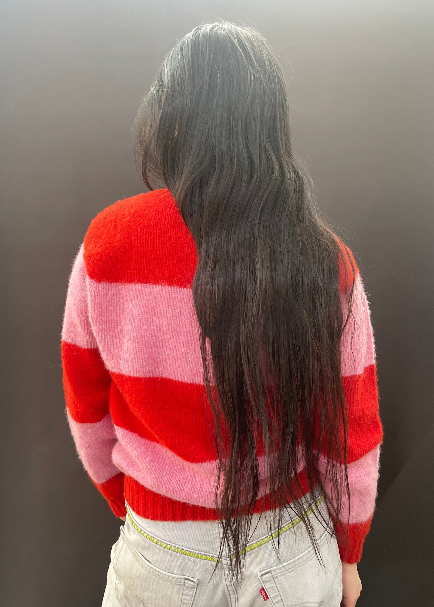 Patti Pink & Red Stripe Jumper