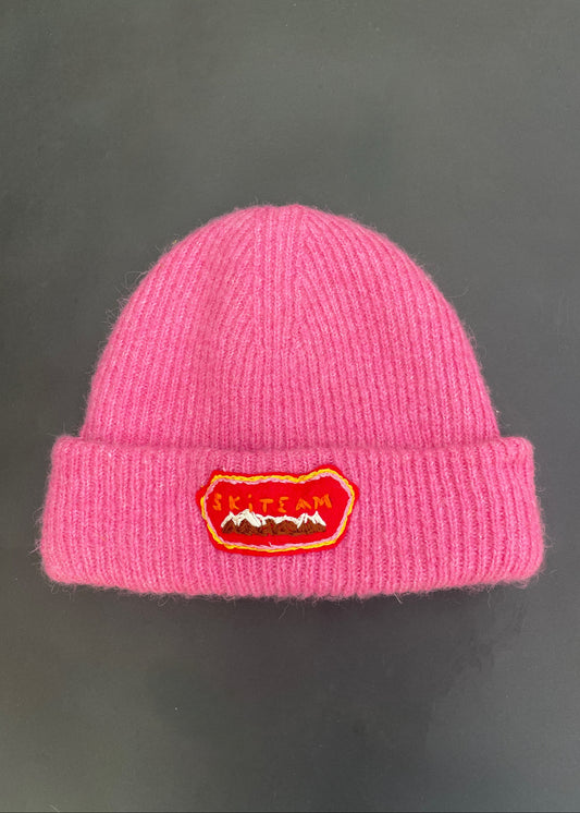 Pink Ski Team Beanie