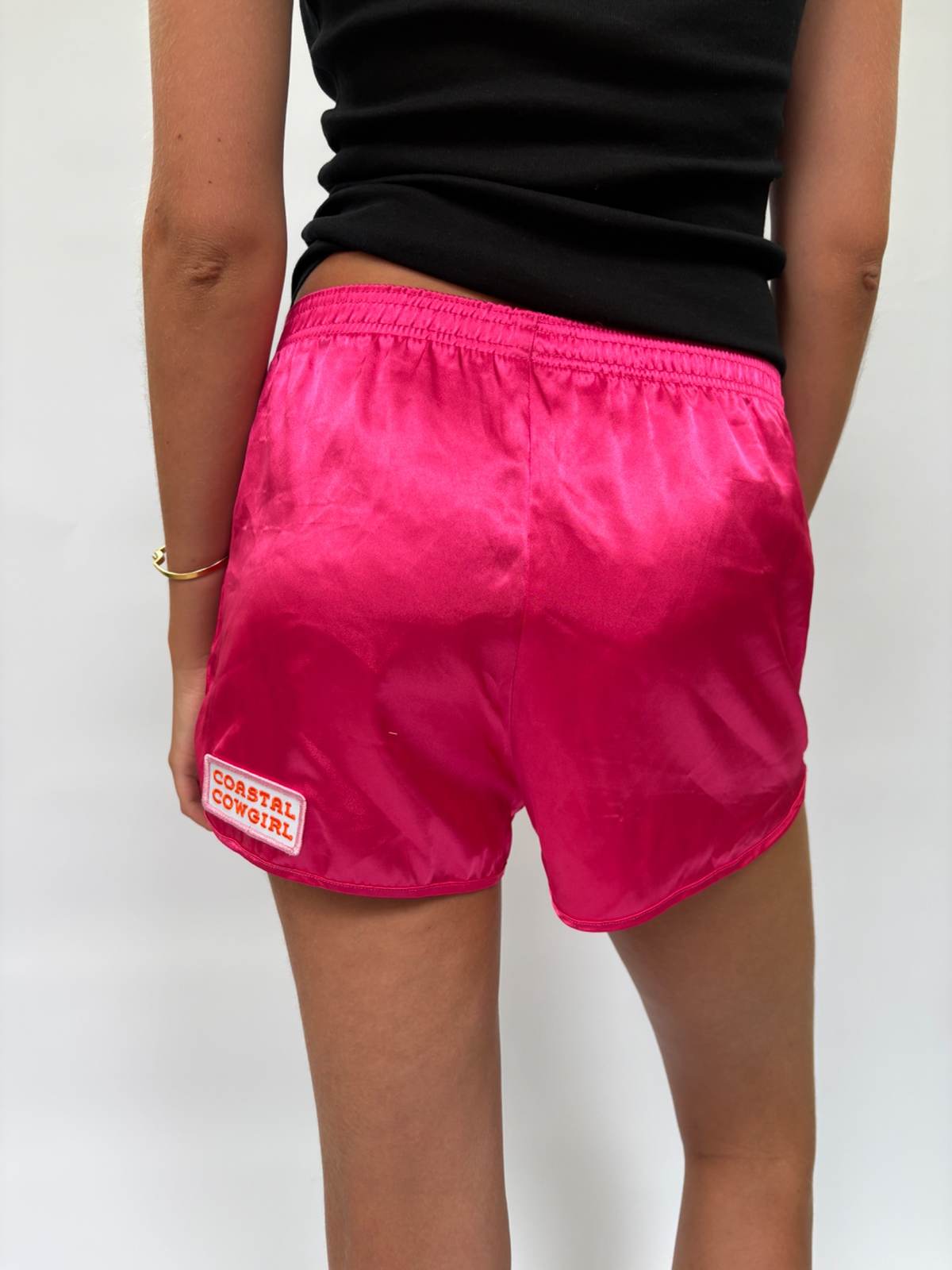 045. Pink Satin Shorts
