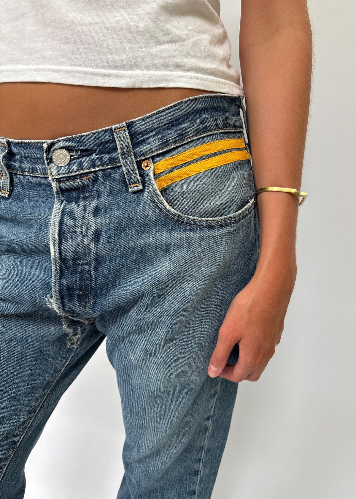 048. Levi's 501s Yellow Tape