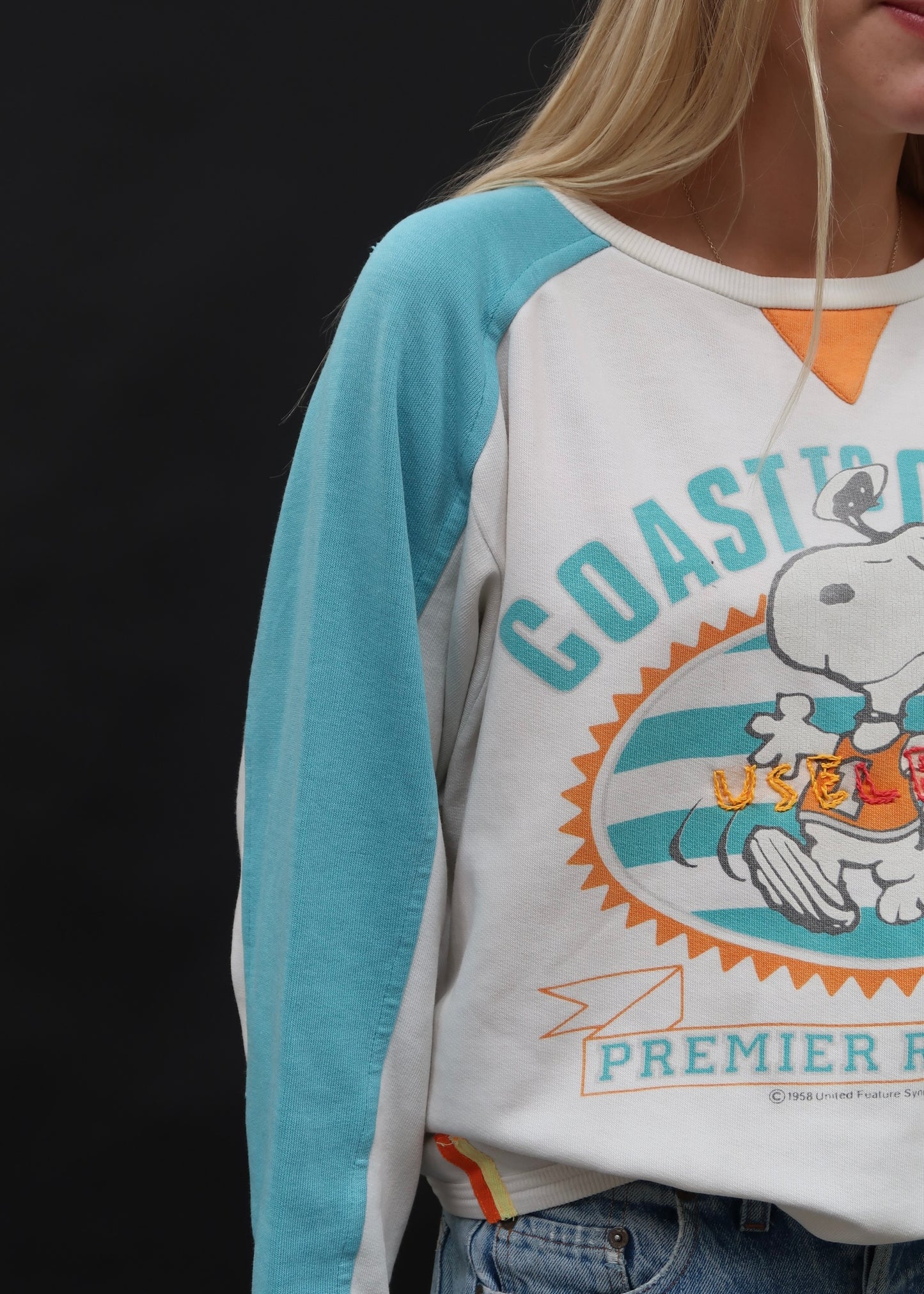 Blue and White Snoopy Sweat