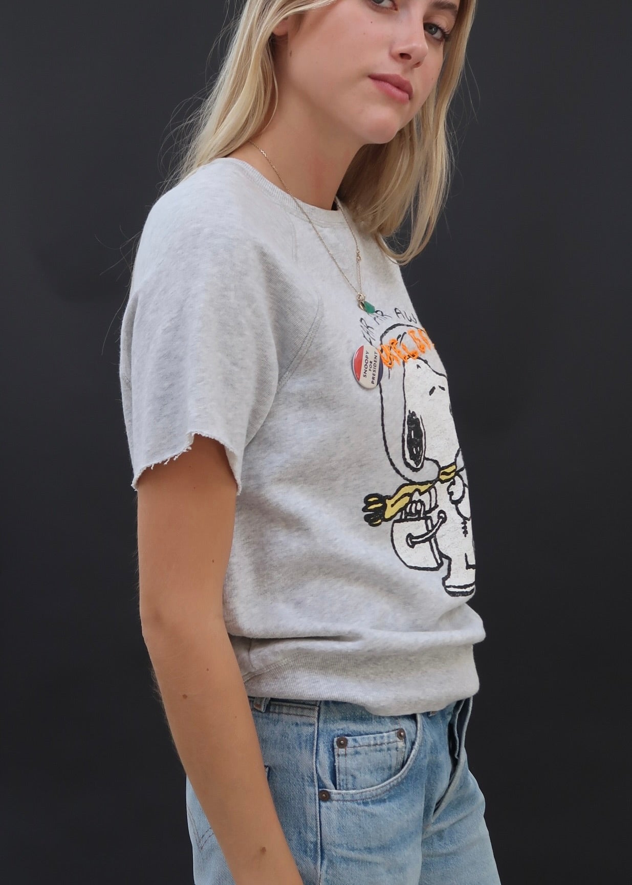 Snoopy Sportif-style embroidered Sweat