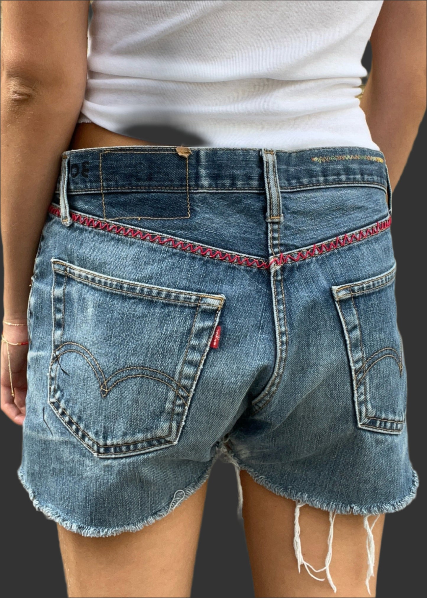 Levi's Cut-Offs with Blue and Pink Tabs