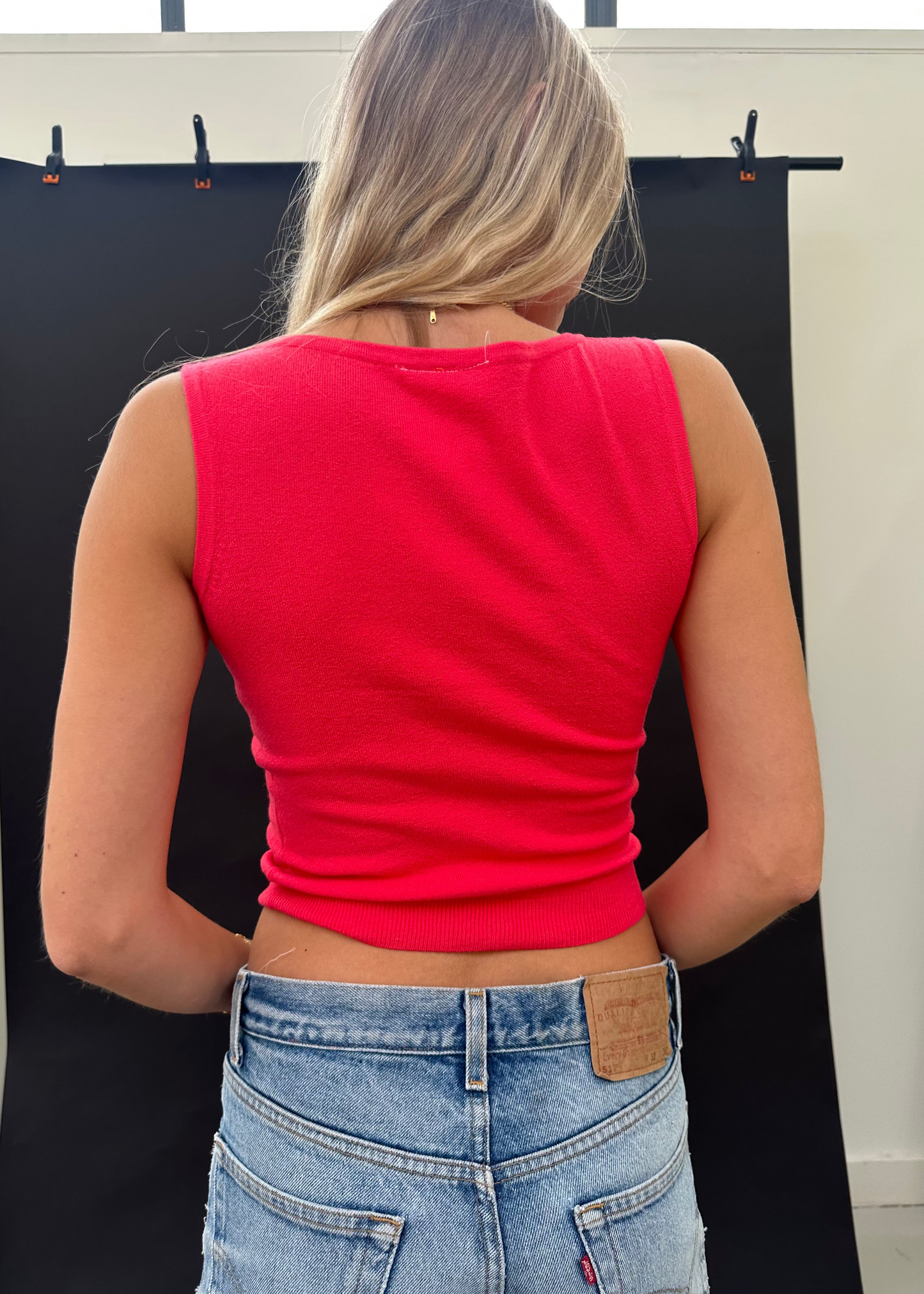 Fuchsia Embroidered Crop Top