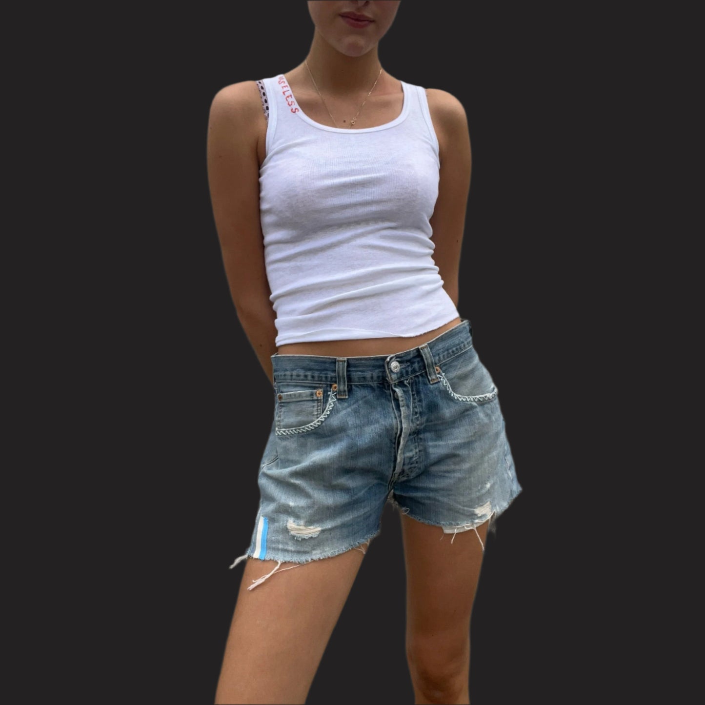 Levi's Cut-Offs with Blue and White Tabs
