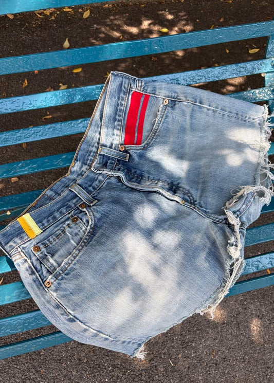 046. Levi's Cut Offs Red Tape