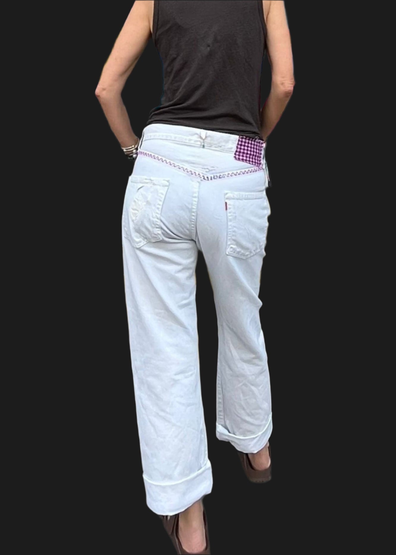 Bleached Embroidered Levi's