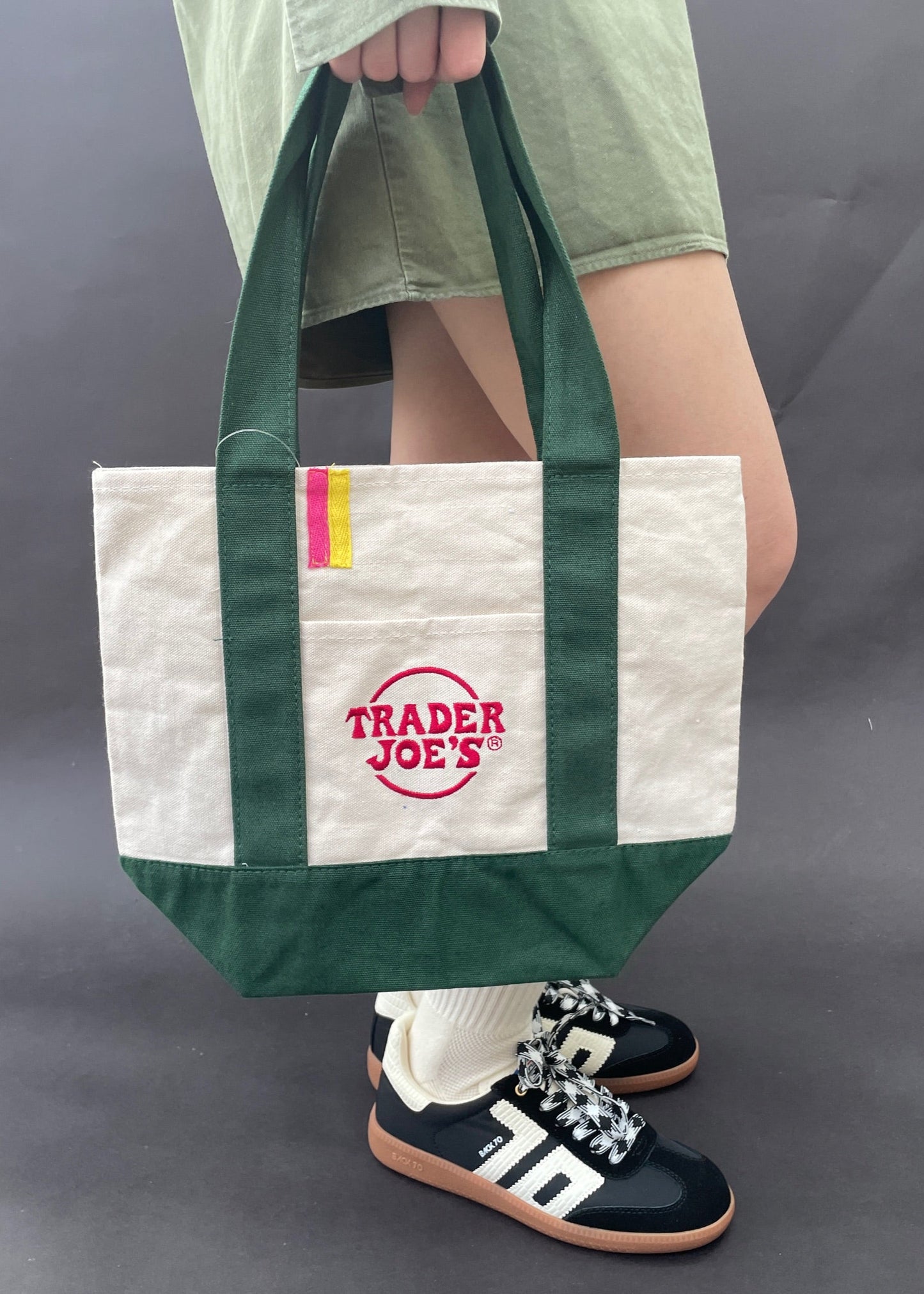 Vintage-Patched Trader Joes Tote S/M