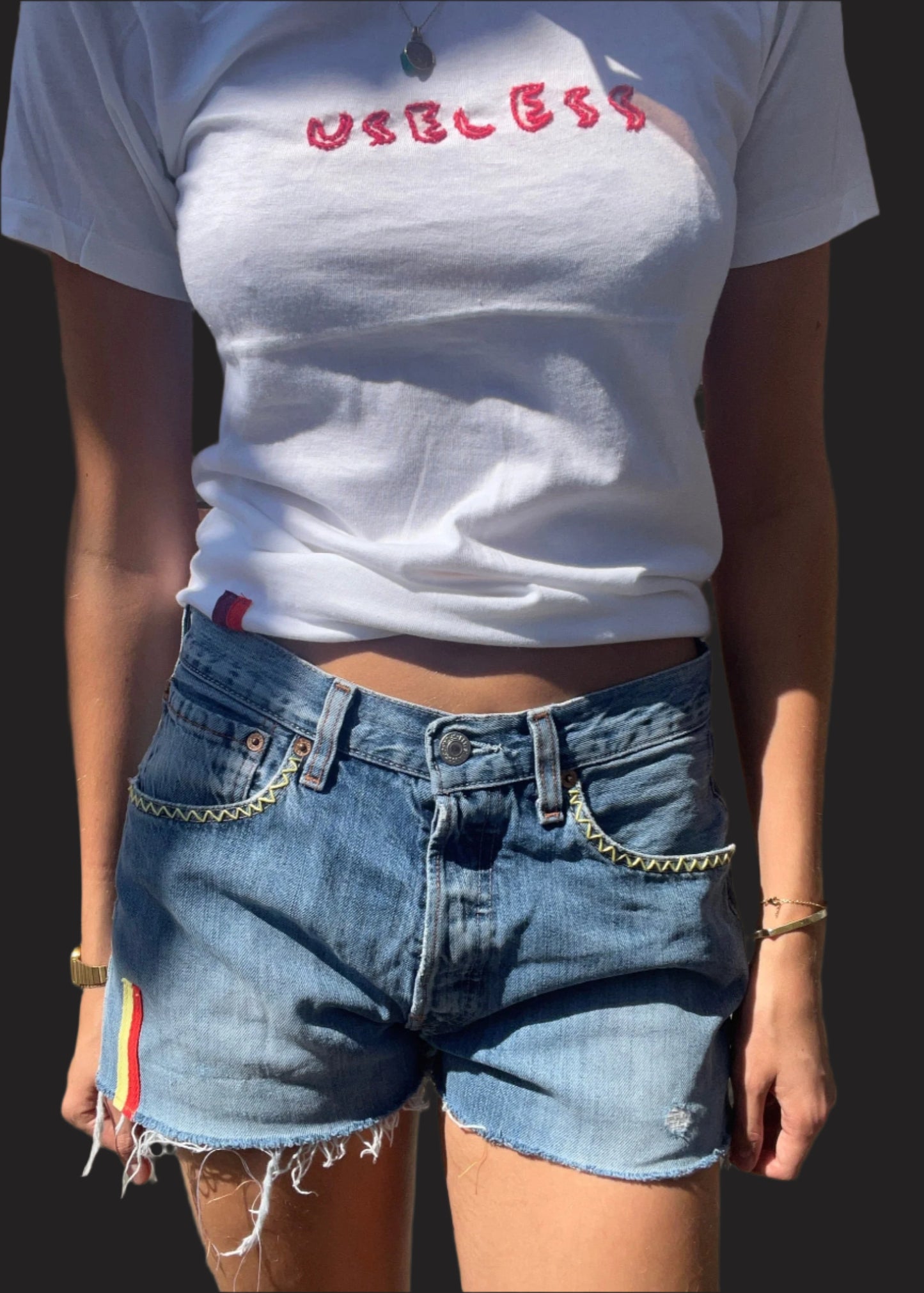 Levi's Cut-Offs Red/Yellow Tab