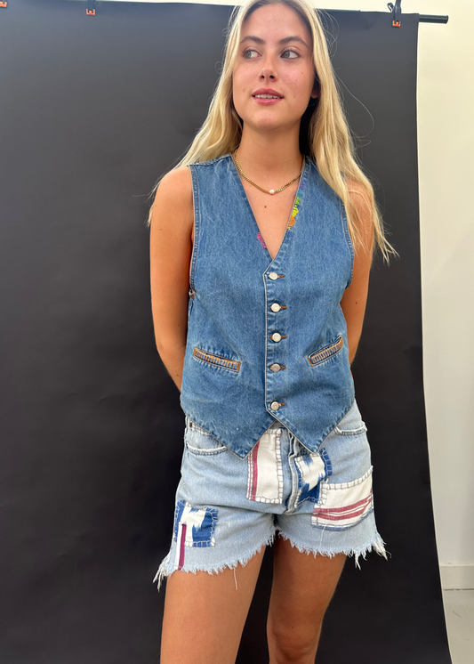 Patched Levi's Cut-Offs