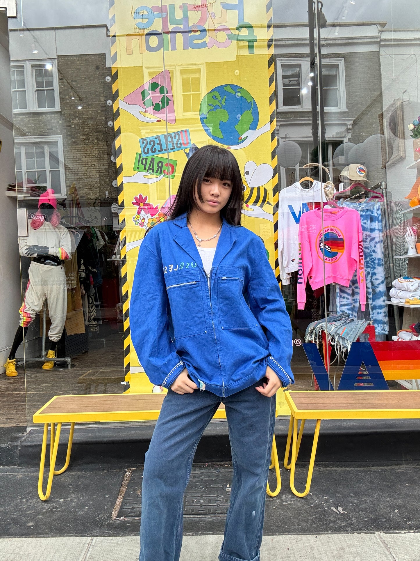 Unisex Blue Workwear Jacket