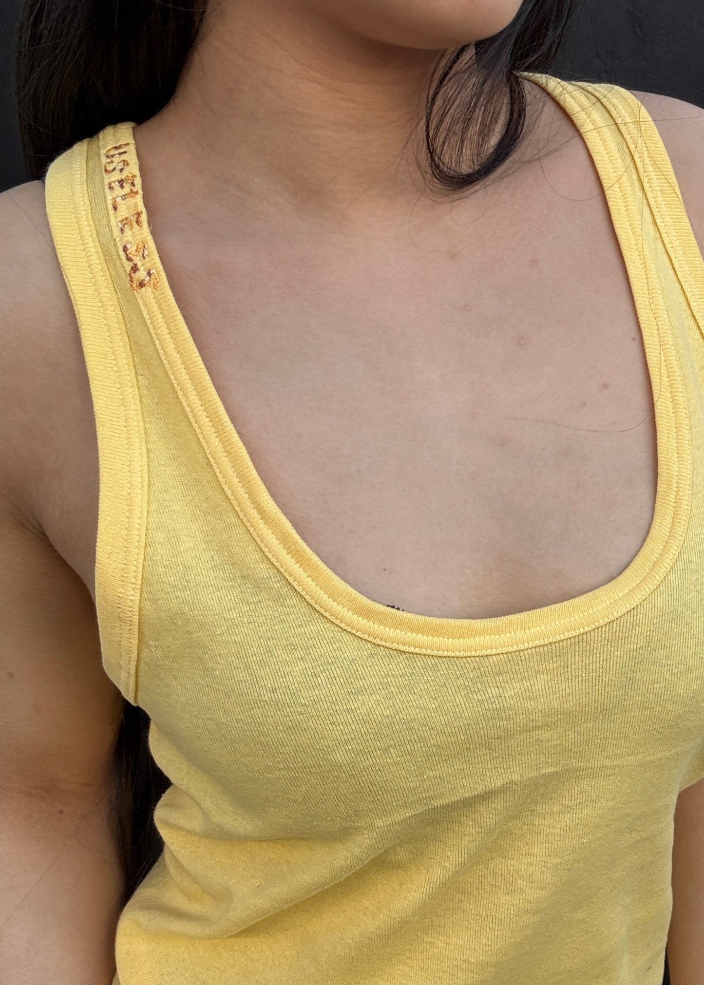 Yellow Racer Back Vest