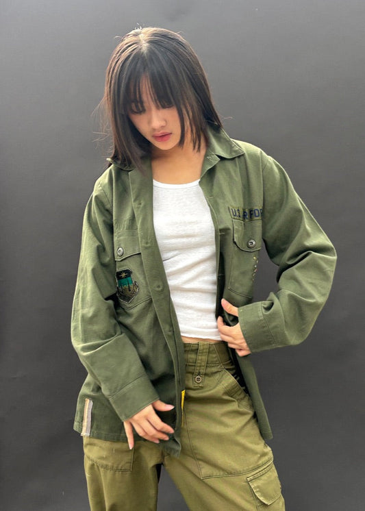 Army Shirt with Embroidery