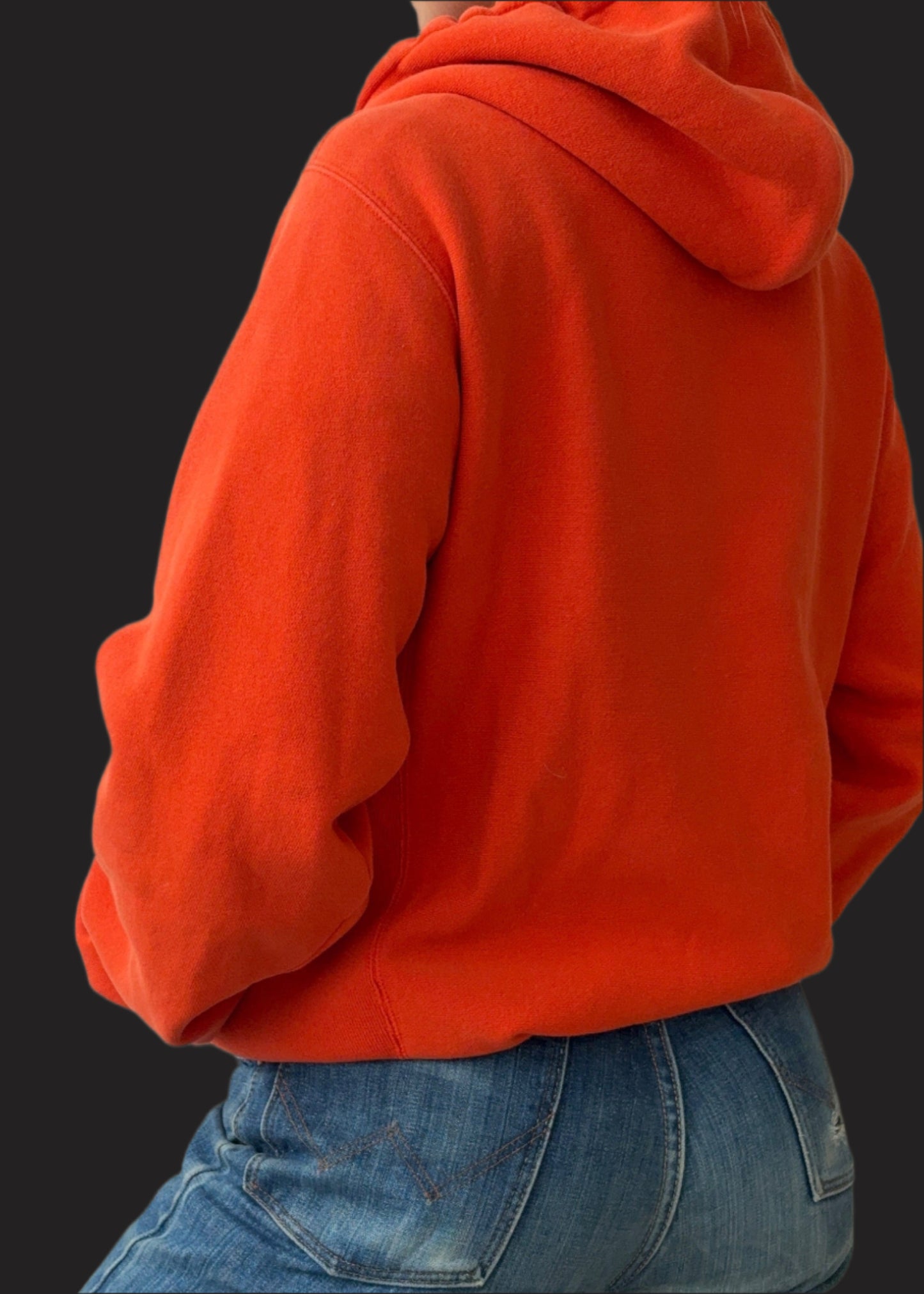 Patched Orange Hoodie