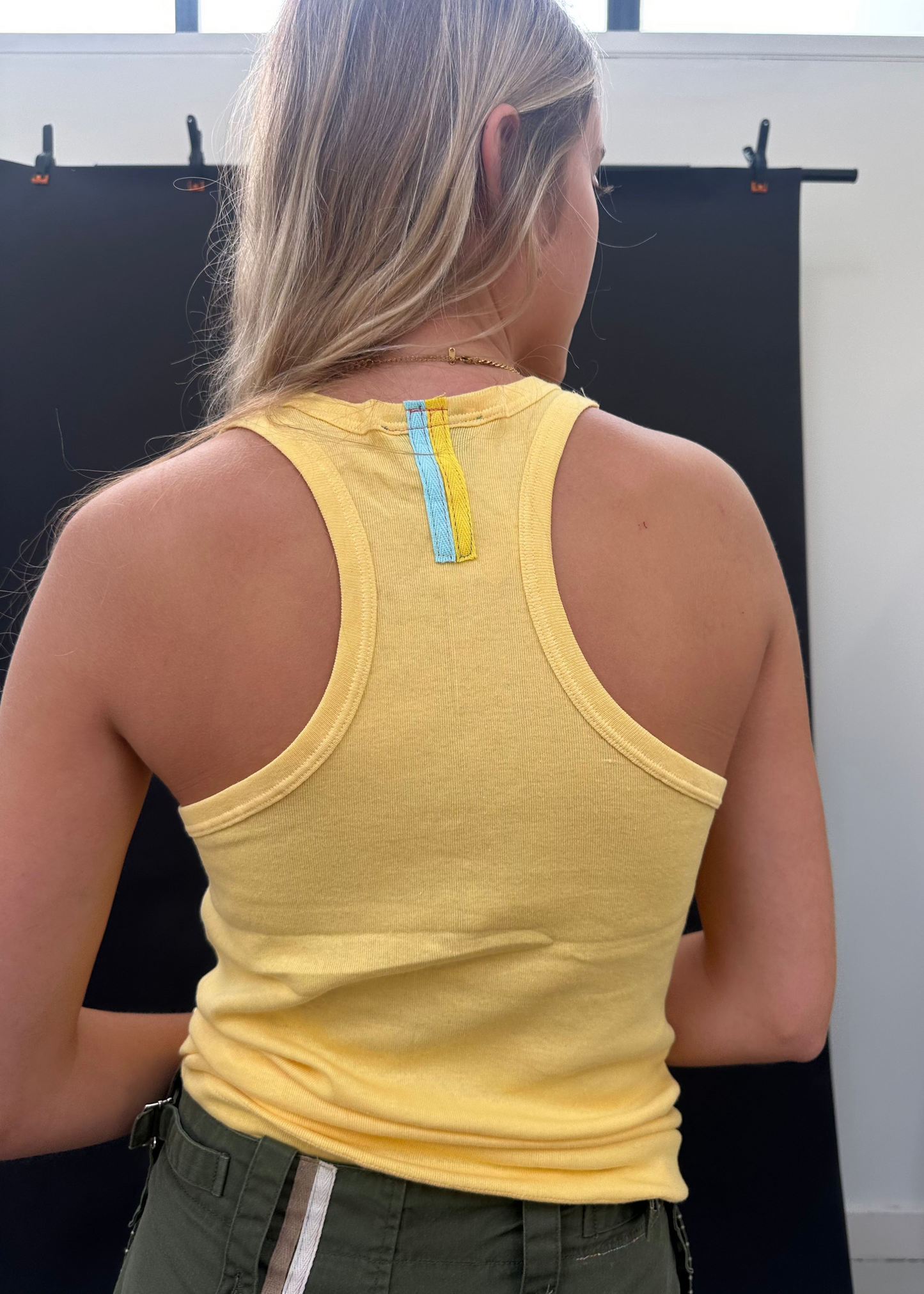 Butter Yellow Stamp Racer Back