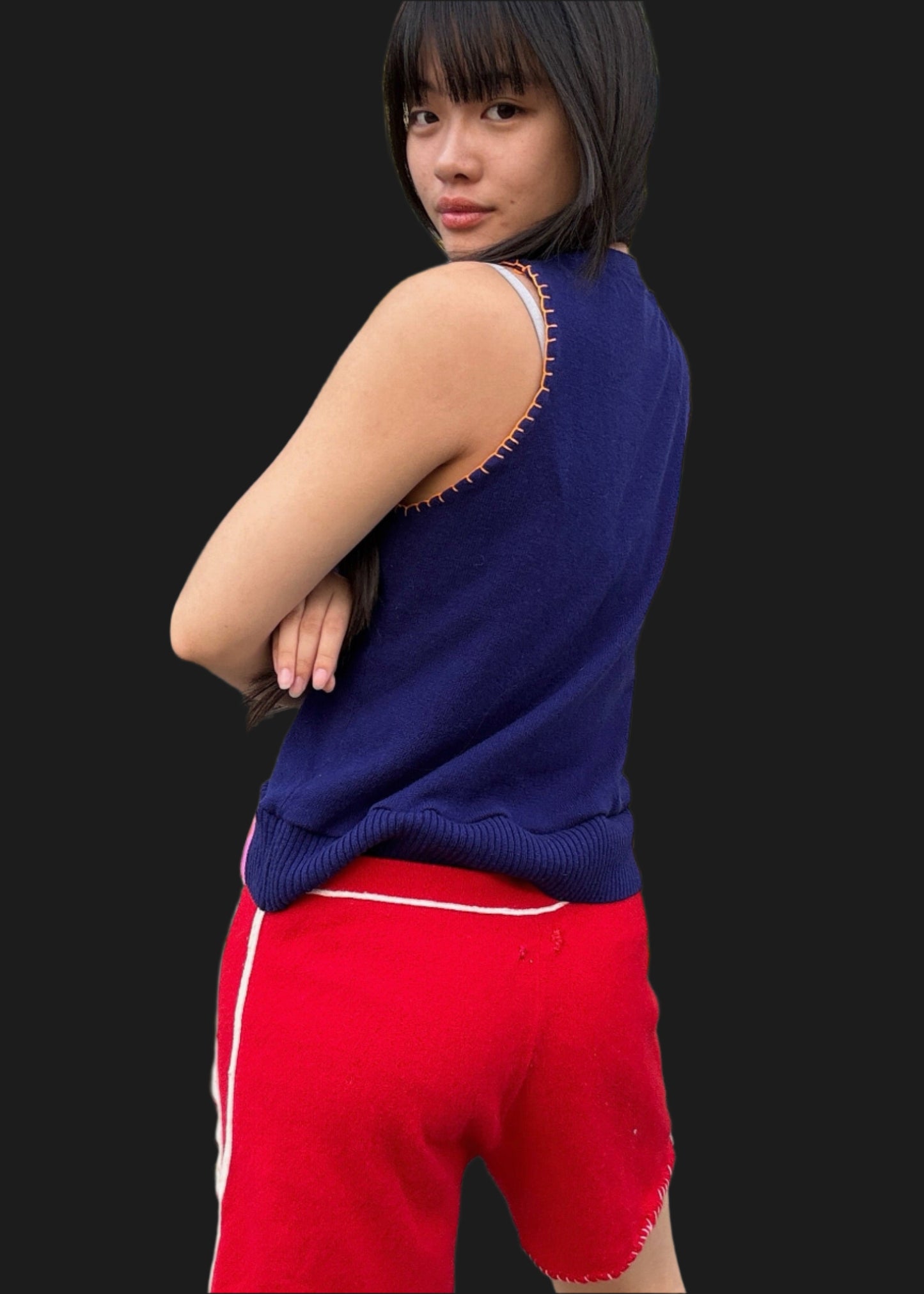 Blue Cashmere Tank