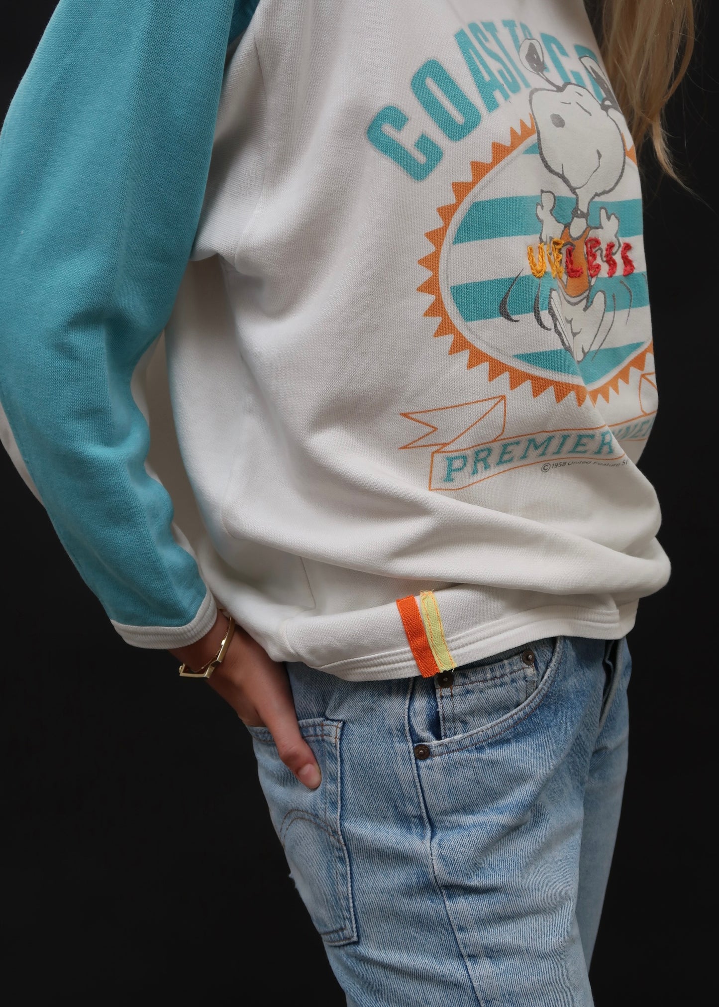 Blue and White Snoopy Sweat