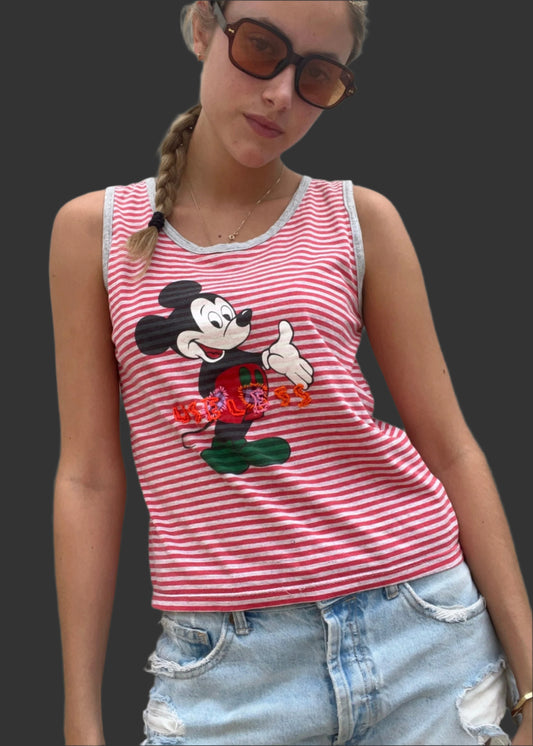 Hand embroidered Patched Mickey Vest