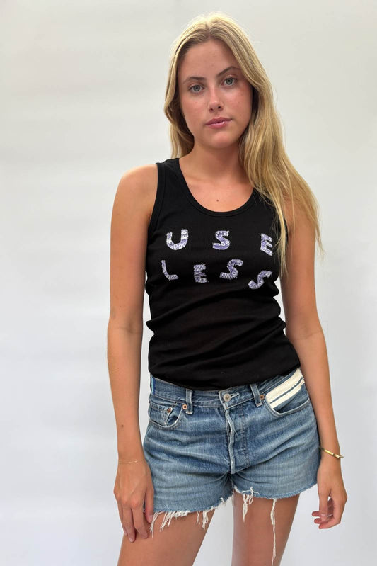 Bandana Appliqué Tank Purple