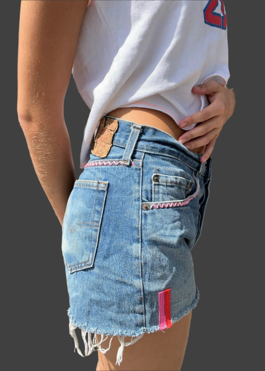Levi's Cut-Offs Pink and Red Tabs