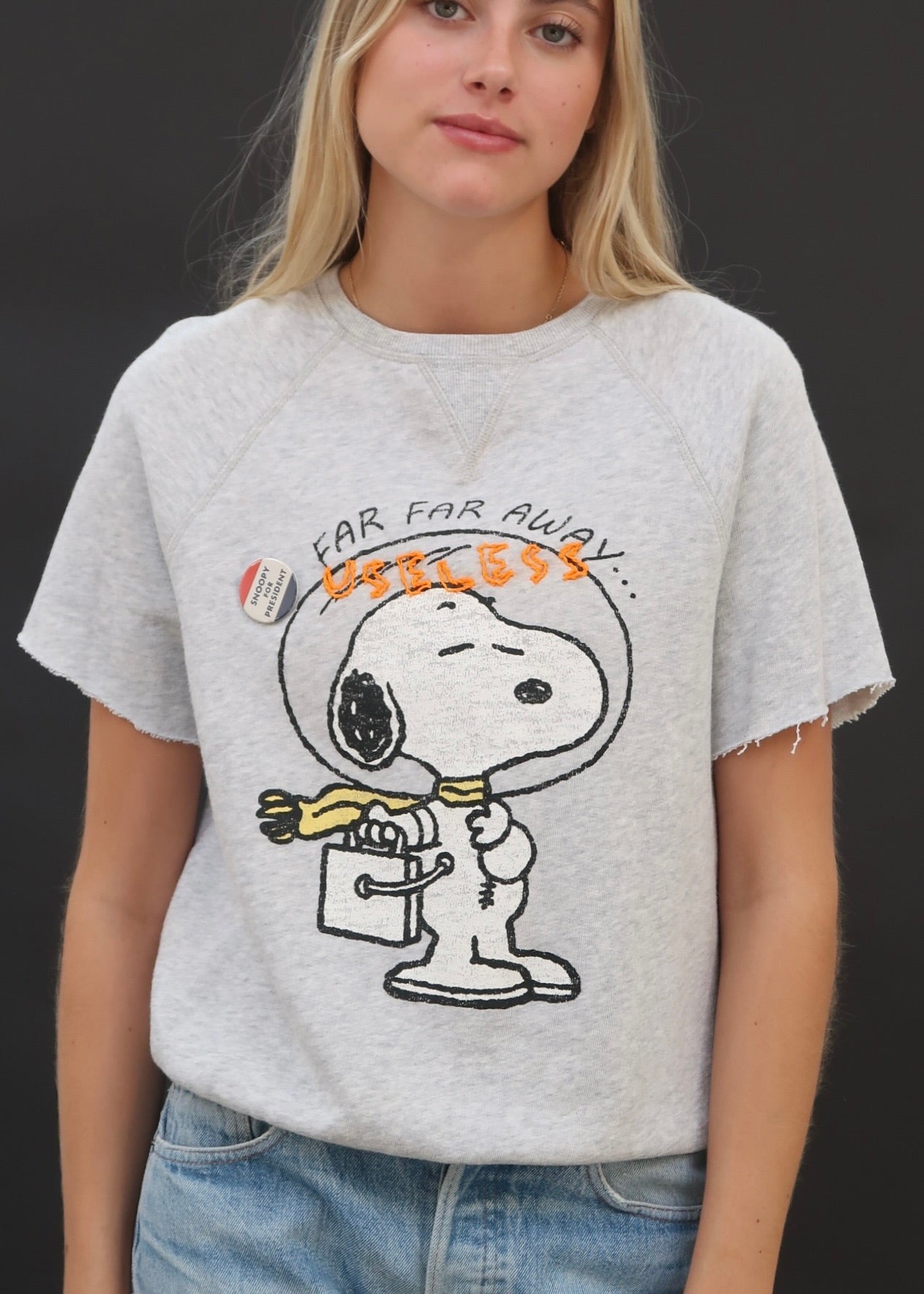 Snoopy Sportif-style embroidered Sweat