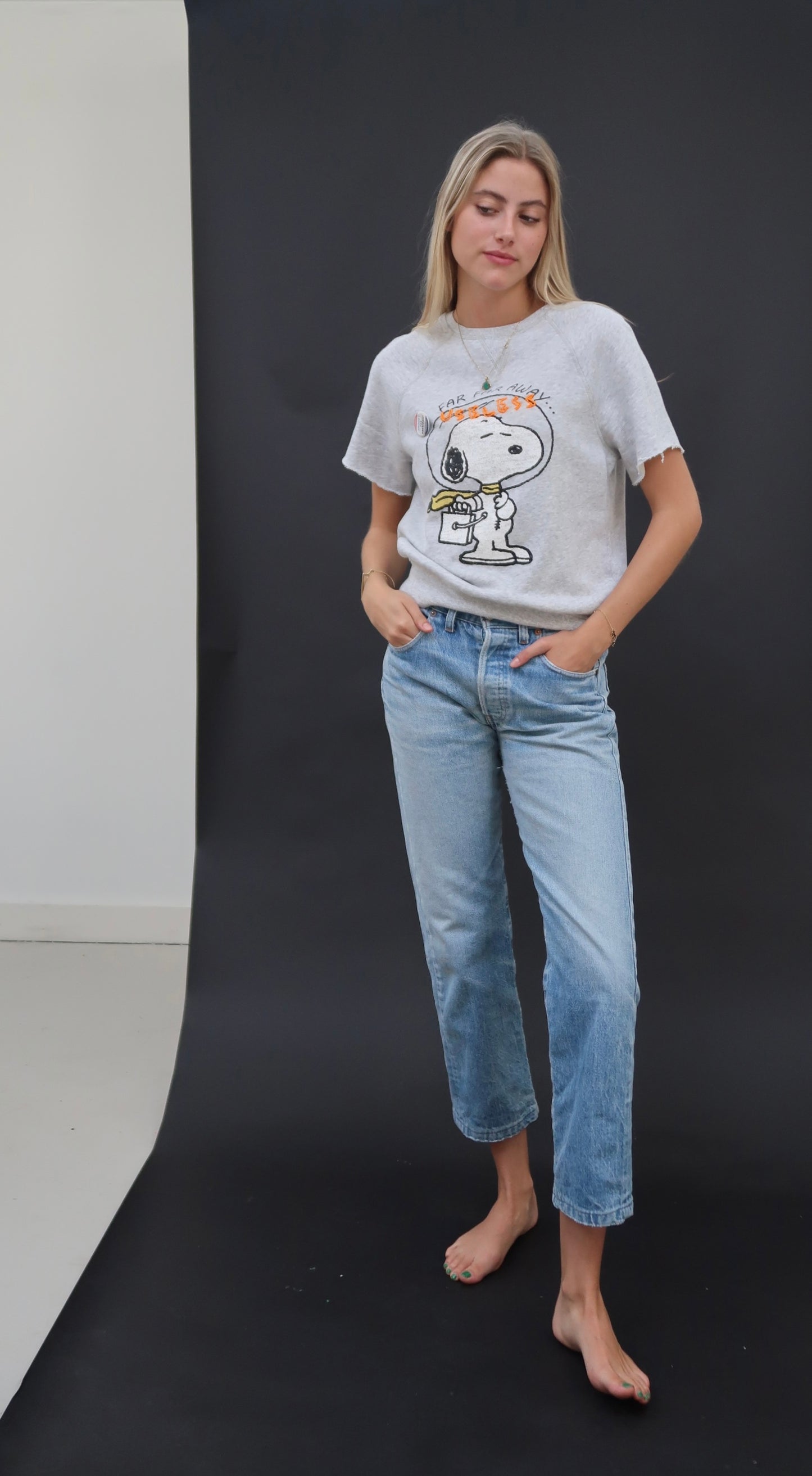 Snoopy Sportif-style embroidered Sweat