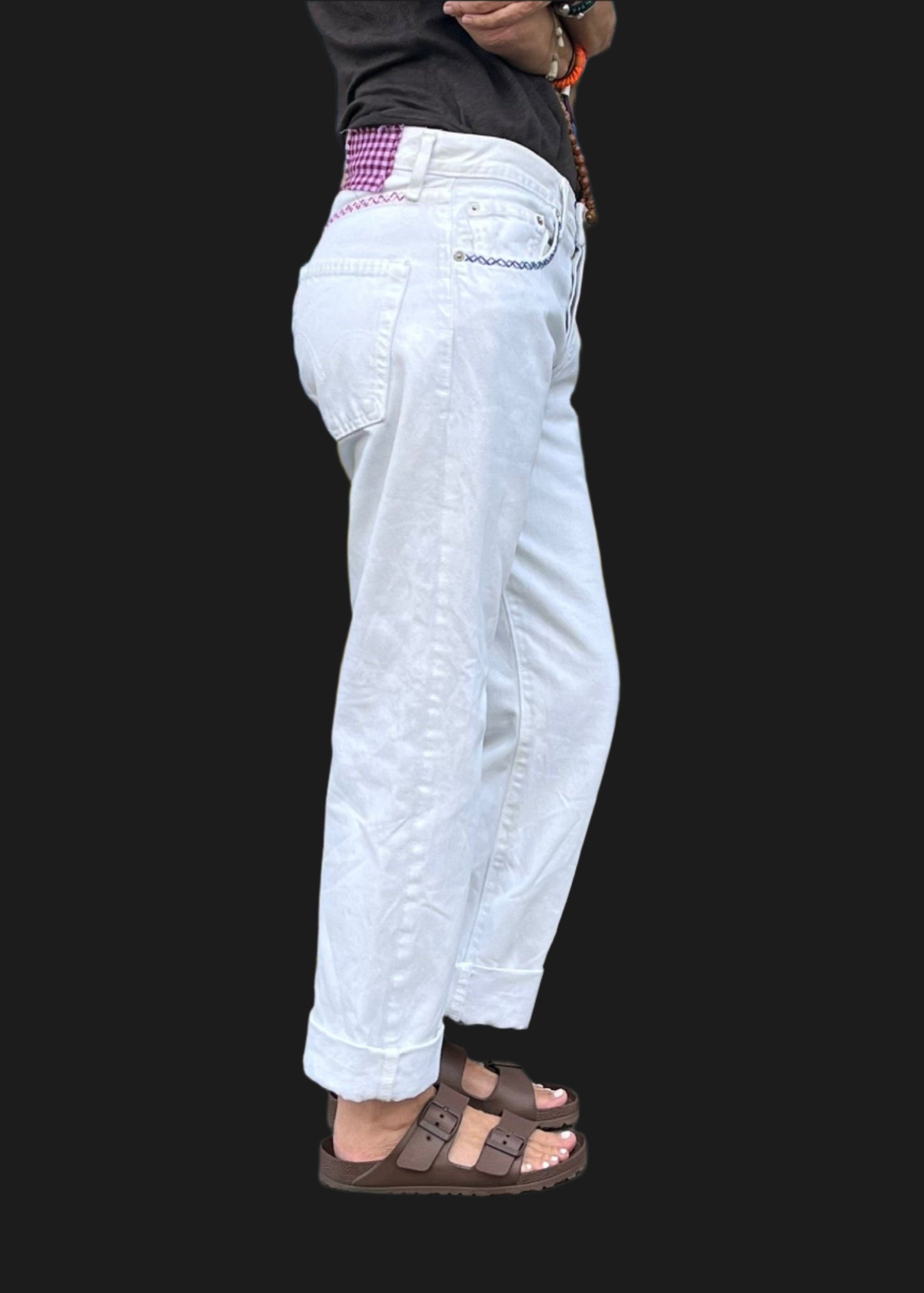 Bleached Embroidered Levi's