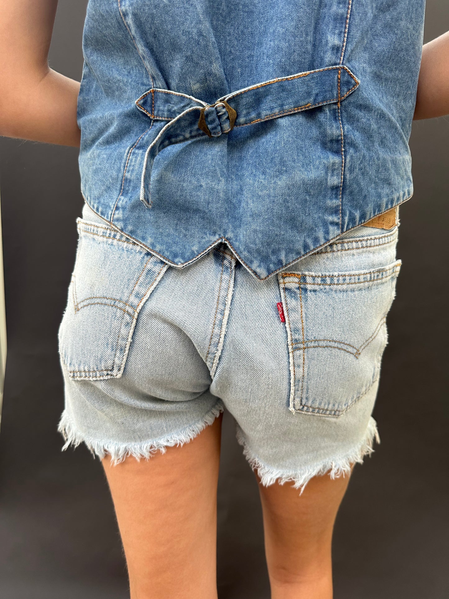 Patched Levi's Cut-Offs