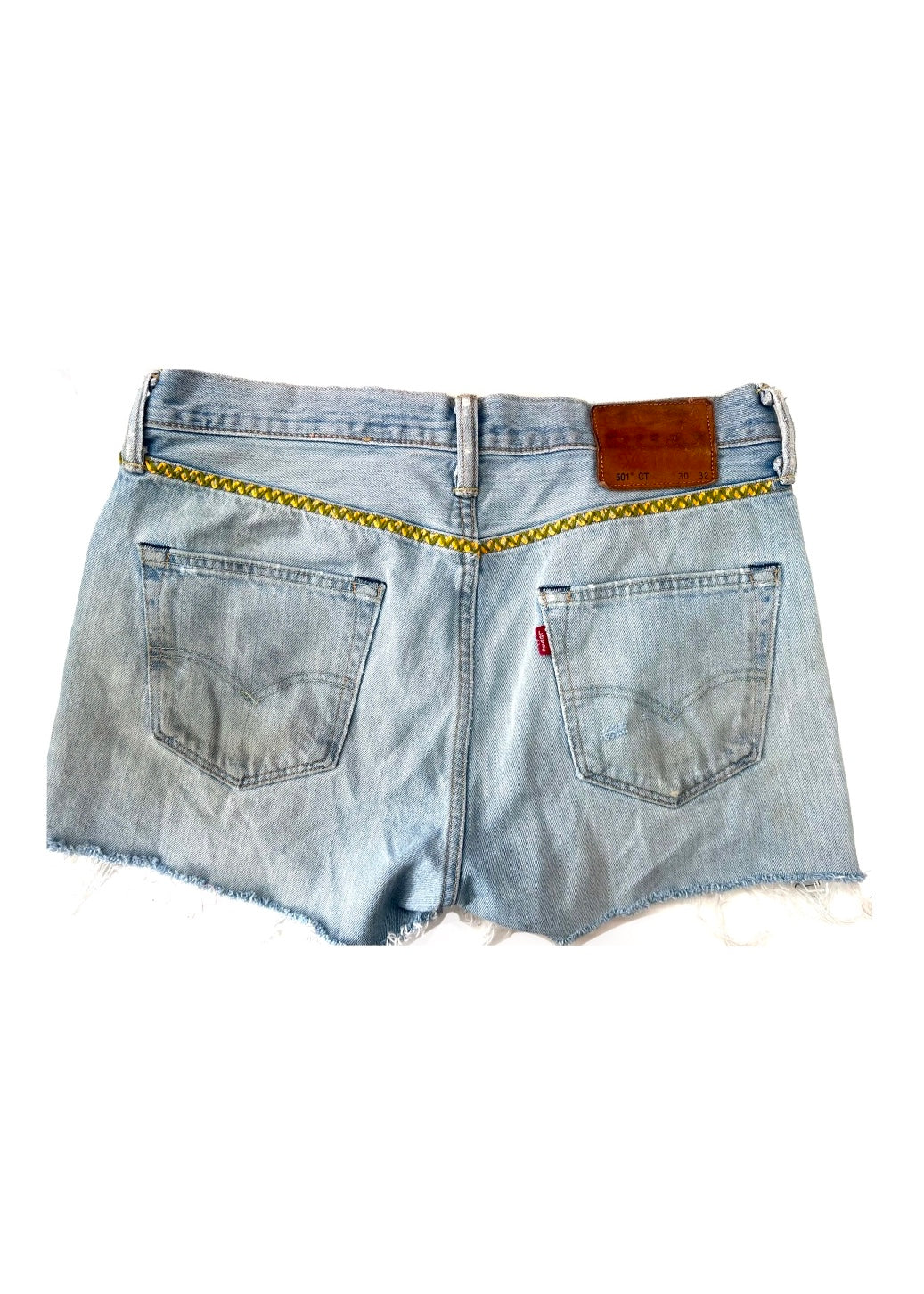 Levi's Cut-Offs Green and Yellow Tabs